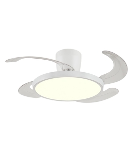 Ventilador de techo con aspas retráctiles y luz led Melody L Long 40W blanco