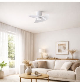 Ventilador de techo con luz led Mantra Ona 18W Ø70cm blanco