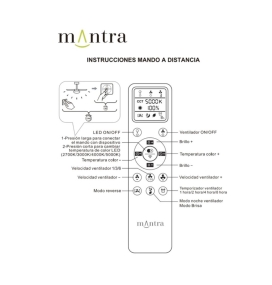 Ventilador de techo con luz led Mantra Cerámica 20W beige y madera Ø122cm