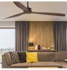 Ventilador de techo JUST FAN grande en negro/madera