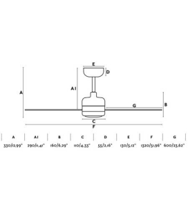 Ventilador de techo NU blanco