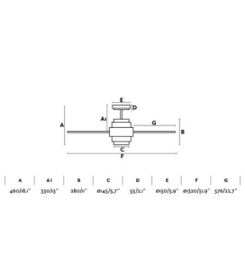 Ventilador de techo DISC FAN blanco