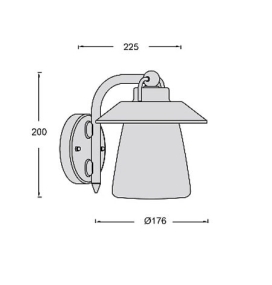 APLIQUE DE PARED EXTERIOR CATE 1xE27 antracita