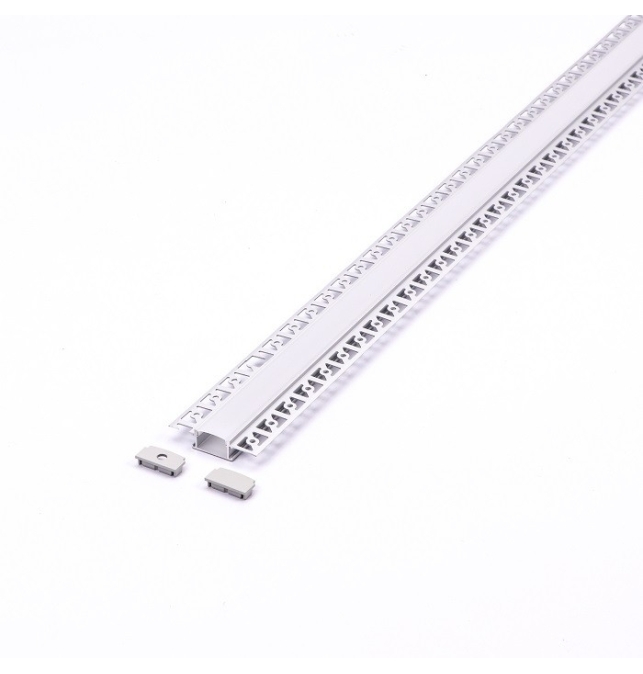 Perfil arquitectonico de aluminio acabado blanco 24.5x14 mm