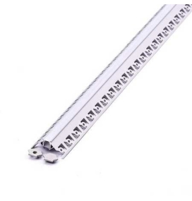 Perfil arquitectonico de aluminio acabado blanco 12.5x13.1 mm