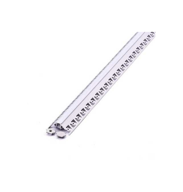 Perfil arquitectonico de aluminio acabado blanco 12.5x13.1 mm