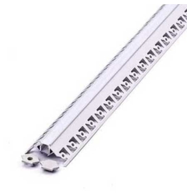 Perfil arquitectonico de aluminio acabado blanco 12.5x13.1 mm