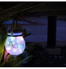 Lámpara led solar RGB portátil 