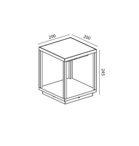 Sobremuro solar MERIBEL grafito con sensor PIR
