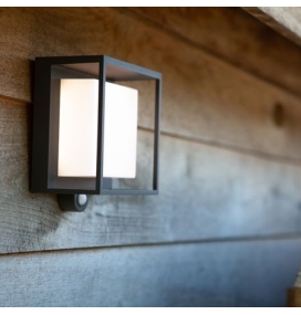 Aplique solar de pared con sensor PIR 3W 300Lm 3000K