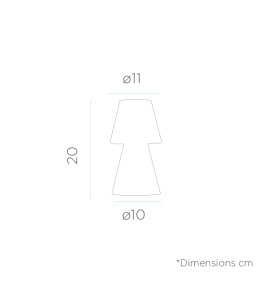 Lámpara de mesa LOLA 20 con bateria de Newgarden