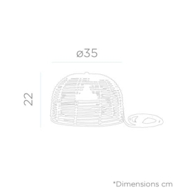 Lámpara colgante portátil BOSSA NATURE