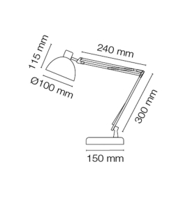 Lámpara de led de escritorio 6W 360Lm negro 4000K
