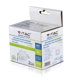 Sensor de movimiento orientable para empotrar en techo