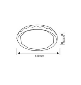 Plafón led 36W 900950 regulable difusor estrellas