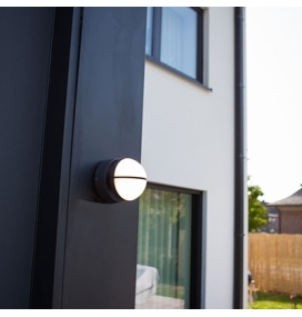 Aplique led de pared Lutec Eklips 13W gris oscuro