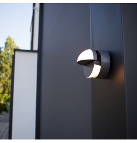 Aplique led de pared Lutec Eklips 13W gris oscuro