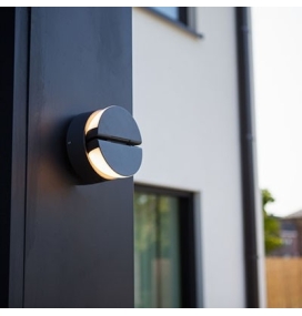 Aplique led de pared Lutec Eklips 13W gris oscuro