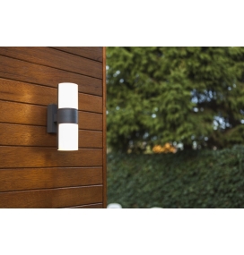 Aplique led de pared Lutec Cyra 16W gris oscuro
