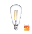 Bombilla inteligente filamento ST64 CCT+ DIM E27 7W