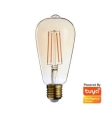 Bombilla inteligente filamento ST64 ambar CCT+ DIM E27 7W