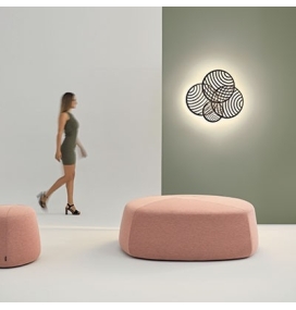 Plafón/aplique led Mantra Collage 7230 60W negro