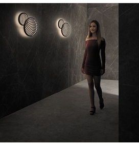 Plafón/aplique led Mantra Collage 7234 30W negro