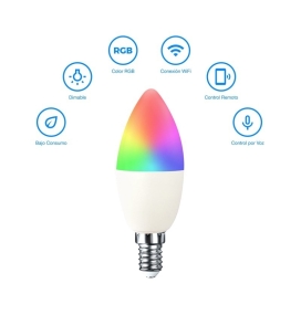 Bombilla inteligente Vela E14 5W RGB+CCT WIFI