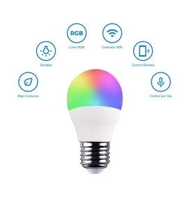 Bombilla inteligente G45 E27 5W RGB+CCT WIFI