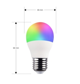 Bombilla inteligente G45 E27 5W RGB+CCT WIFI