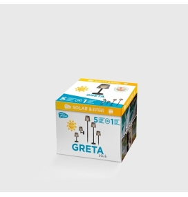Lámpara solar GRETA de Newgarden (5 en 1) negra