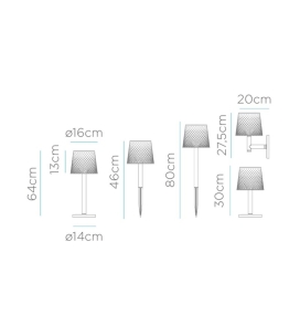 Lámpara solar GRETA de Newgarden (5 en 1) blanca