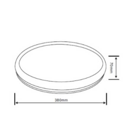 Plafón led 48W regulable acabado roble y blanco