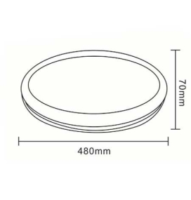 Plafón led 60W regulable acabado roble y blanco