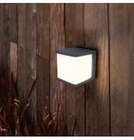 Aplique led solar Lutec Doblo con sensor de movimiento