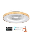 Ventilador de techo TIBET madera y blanco