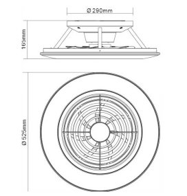 Ventilador de techo ALISIO MINI blanco