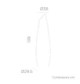 Lámpara de pie FREDO 140 cable exterior fría de Newgarden