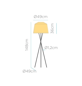 Lampara de pie AMALFI de Newgarden