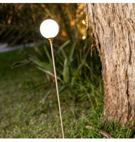 Lampara de jardín solar con pica BRUNA x 3 de Newgarden