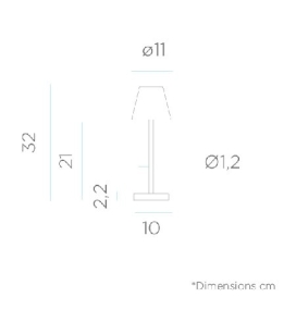 Lámpara led Newgarden Lola Slim 30 Brass