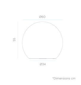 Bola iluminada Newgarden Buly 60 solar y batería recargable