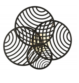 Plafón/aplique led Mantra Collage 7230 60W negro