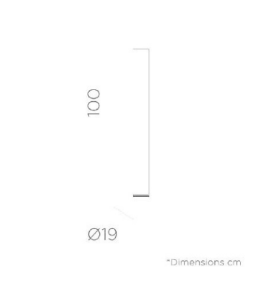 Lámpara de pie led Newgarden Fity 100 10W batería recargable blanca.