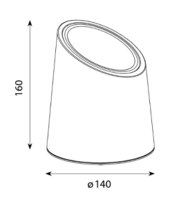 Aplique de suelo led Mantra Taos 7107 gris