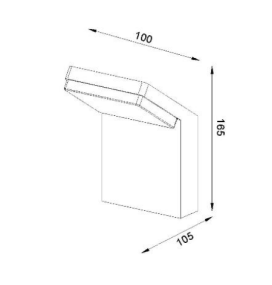 Aplique de pared led Mantra Alpine 7045 6W gris