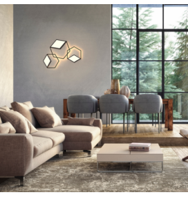 Aplique/plafón led Mantra Kubick 7596 33,5W negro