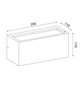 Aplique de pared led Mantra Utah 7052 corten