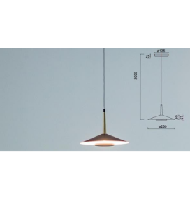 Lámpara de techo led Mantra Orion 7305 8W negra/cuero