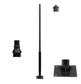 Pie de farola Factorled Reka 2124 3 metros negro